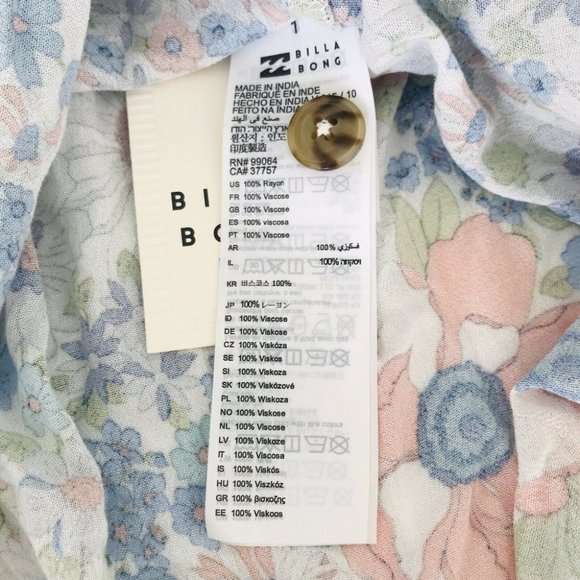 Billabong BNWT Field Day A-Line Midi Skirt Blue Size Large RRP $80 - Picture 8 of 12